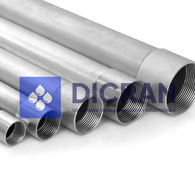 Cañería galvanizada para agua potable, construcción e industria